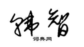 朱錫榮韓智草書個性簽名怎么寫