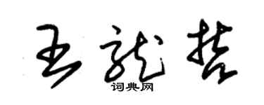 朱錫榮王龍哲草書個性簽名怎么寫