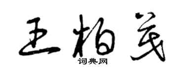 曾慶福王柏茂草書個性簽名怎么寫