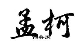 胡問遂孟柯行書個性簽名怎么寫