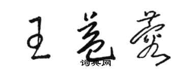 駱恆光王益蓉草書個性簽名怎么寫