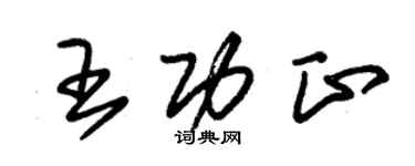 朱錫榮王功正草書個性簽名怎么寫