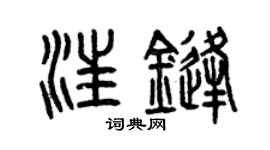 曾慶福汪鋒篆書個性簽名怎么寫