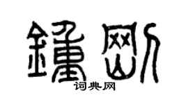 曾慶福鍾剛篆書個性簽名怎么寫