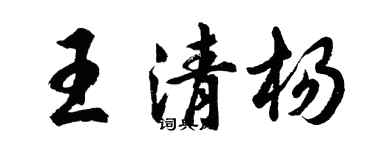 胡問遂王清楊行書個性簽名怎么寫