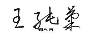 駱恆光王純菊草書個性簽名怎么寫