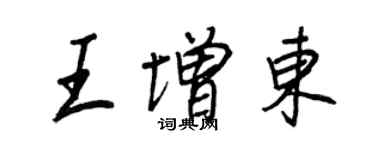 王正良王增東行書個性簽名怎么寫