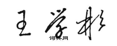 駱恆光王學彬草書個性簽名怎么寫
