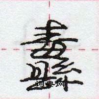 龐中華寫的硬筆行書纛