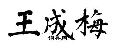 翁闓運王成梅楷書個性簽名怎么寫