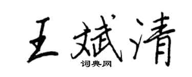 王正良王斌清行書個性簽名怎么寫
