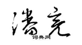 曾慶福潘亮草書個性簽名怎么寫