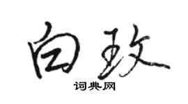 駱恆光白玫行書個性簽名怎么寫
