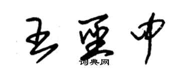 朱錫榮王聖中草書個性簽名怎么寫