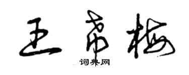 曾慶福王希梅草書個性簽名怎么寫