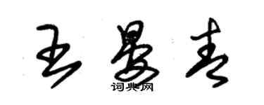 朱錫榮王晏青草書個性簽名怎么寫