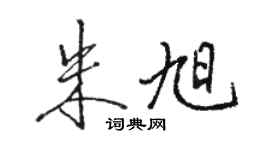 駱恆光朱旭行書個性簽名怎么寫