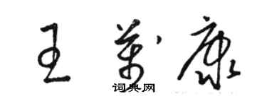 駱恆光王萬康草書個性簽名怎么寫