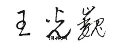 駱恆光王光巍草書個性簽名怎么寫