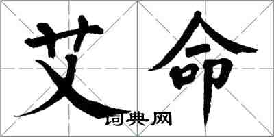 翁闓運艾命楷書怎么寫