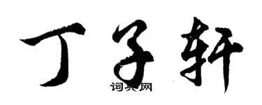 胡問遂丁子軒行書個性簽名怎么寫