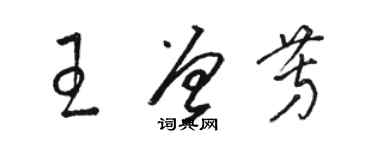 駱恆光王曾芳草書個性簽名怎么寫