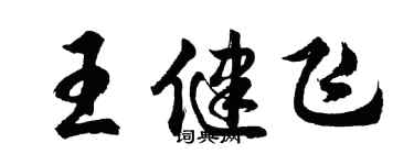 胡問遂王健飛行書個性簽名怎么寫