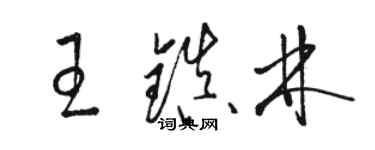 駱恆光王鎮林草書個性簽名怎么寫