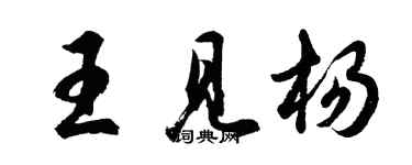 胡問遂王見楊行書個性簽名怎么寫