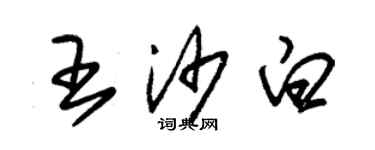 朱錫榮王沙白草書個性簽名怎么寫