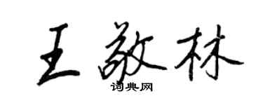 王正良王敬林行書個性簽名怎么寫