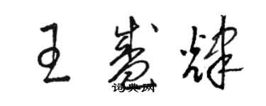 駱恆光王盛輝草書個性簽名怎么寫