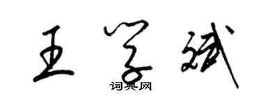 梁錦英王學斌草書個性簽名怎么寫