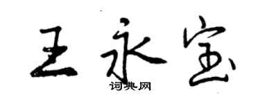 曾慶福王永寶行書個性簽名怎么寫