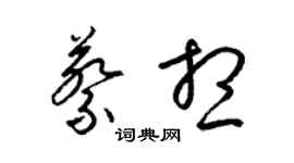 梁錦英蔡想草書個性簽名怎么寫