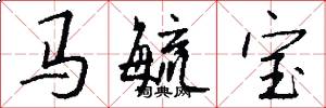 馬毓寶怎么寫好看
