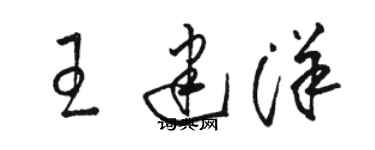 駱恆光王建洋草書個性簽名怎么寫