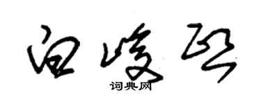 朱錫榮白峻熙草書個性簽名怎么寫