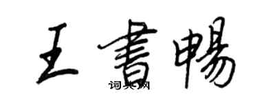 王正良王書暢行書個性簽名怎么寫