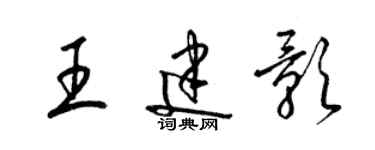 梁錦英王建影草書個性簽名怎么寫