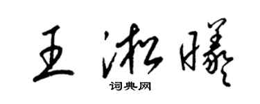 梁錦英王淞曦草書個性簽名怎么寫