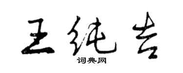 曾慶福王純吉行書個性簽名怎么寫