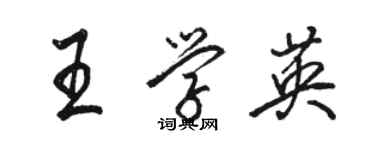 駱恆光王學英行書個性簽名怎么寫