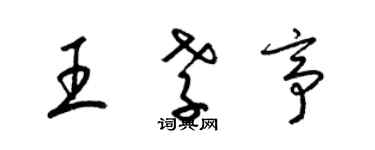 梁錦英王孝亭草書個性簽名怎么寫