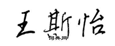 王正良王斯怡行書個性簽名怎么寫