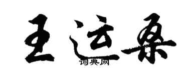 胡問遂王運桑行書個性簽名怎么寫