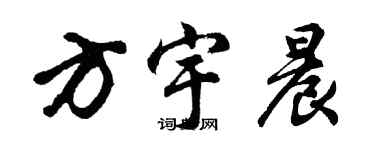 胡問遂方宇晨行書個性簽名怎么寫