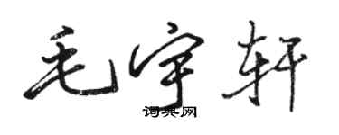 駱恆光毛宇軒行書個性簽名怎么寫