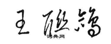 駱恆光王聯鴿草書個性簽名怎么寫