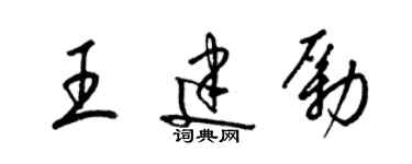 梁錦英王建勵草書個性簽名怎么寫